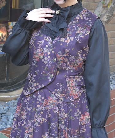 フローラルプリントベスト