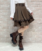 バックレースアップミドルスカート