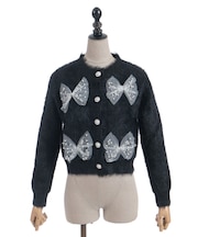 リボンニットカーディガン