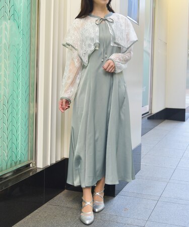 レースケープキャミドレス