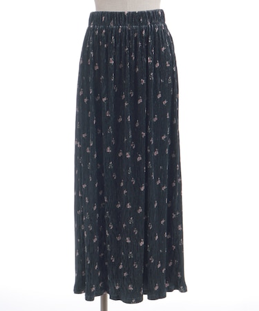 花柄ベロアスカート