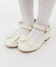 エナメルリボンパンプス