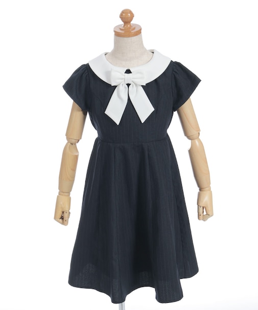 リボンセット丸襟ワンピース