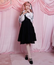 姫袖風ジャンパースカートドッキングワンピース