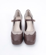 柄切替カッティングパンプス