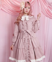 バイカラーワンピースコート