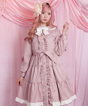 バイカラーワンピースコート