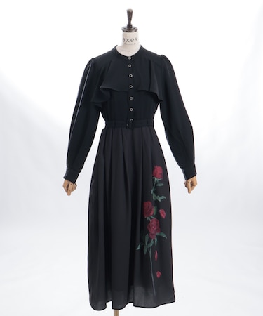 ローズプリントワンピース