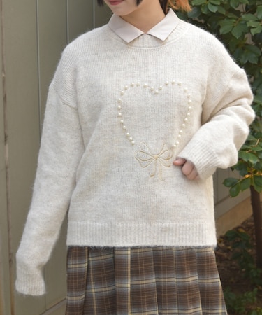 パールデザインニット