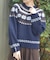 雪柄フェアアイルニット