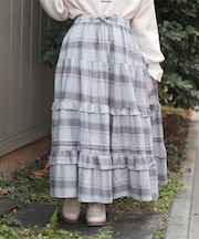 チェックティアードスカート
