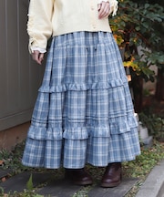 チェックティアードスカート