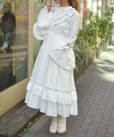 ローズ×リボン姫袖ワンピース