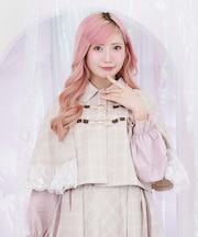 リボンビット付きケープジャケット