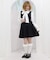 リボン付センタージップジャンパースカート