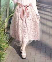 花レース×ラメチュールスカート