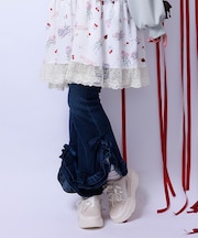 フリルハイウエストデニム