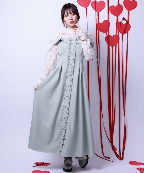 チュールリボン付ワンピース