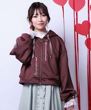 トーションレース刺繍パーカー