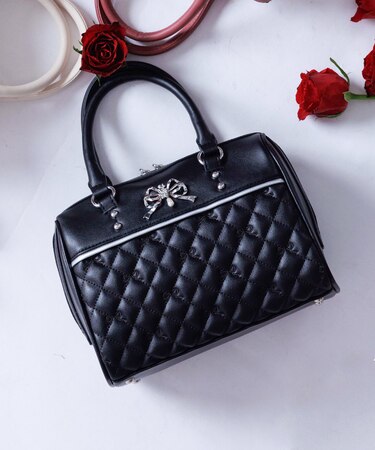 リボン刺繍キルトボストン