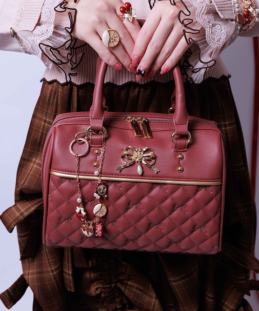 リボン刺繍キルトボストン