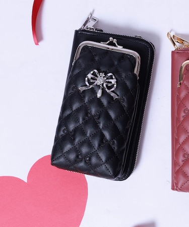 リボン刺繍キルトショルダー