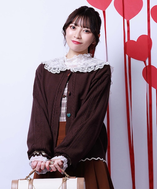 ハート釦バイカラーニットＣＤ