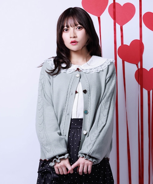 ハート釦バイカラーニットＣＤ