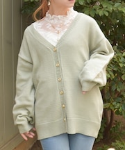 薔薇×蝶刺繍ロングカーディガン