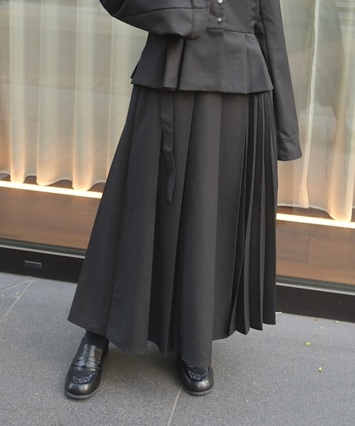 プリーツ切替スカート