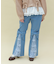 レースフリルデニムパンツ