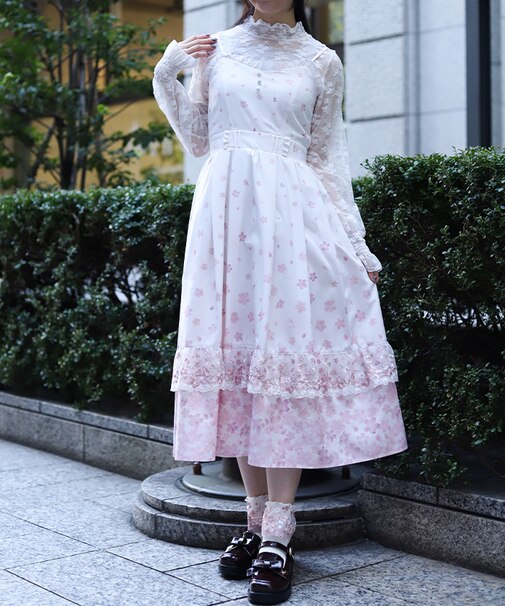 桜レース×桜柄キャミＯＰ