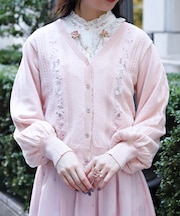 桜刺繍ニットカーディガン