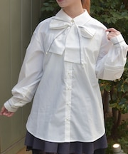 ラインリボンオーバーシャツ