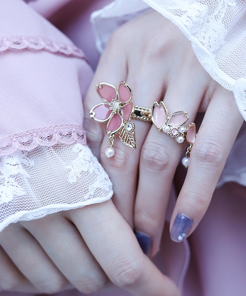 桜モチーフリングＳＥＴ