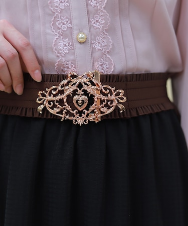 ハートチャームフリルベルト