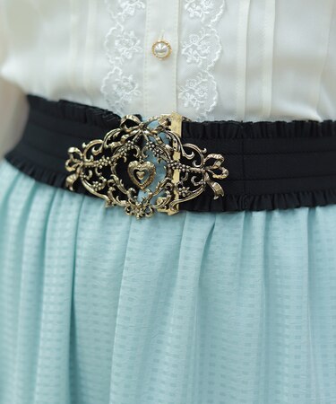 ハートチャームフリルベルト