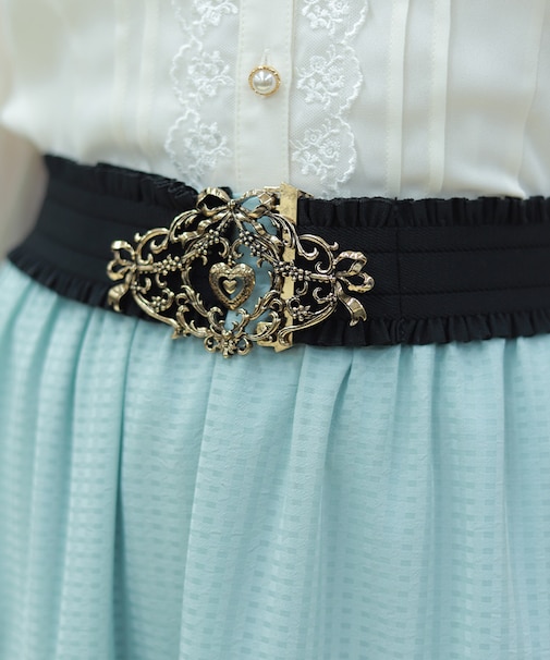 ハートチャームフリルベルト