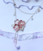 桜モチーフネックレス