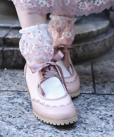 甲あき配色ブーティー