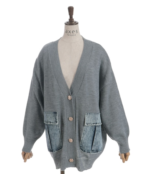 デニムポケットカーディガン