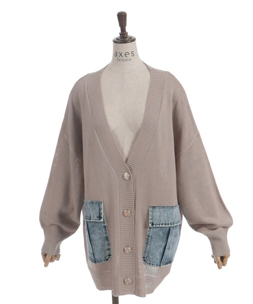 デニムポケットカーディガン