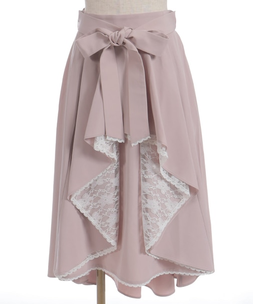 レース×フリルスカート