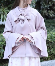 レース使いベルスリーブコート