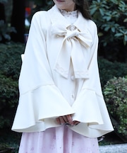 レース使いベルスリーブコート