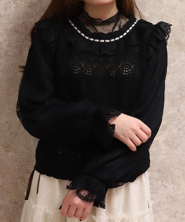 レース編みニット