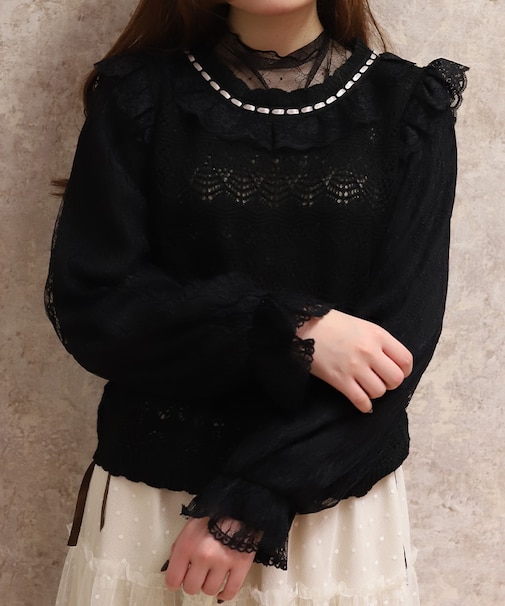 レース編みニット