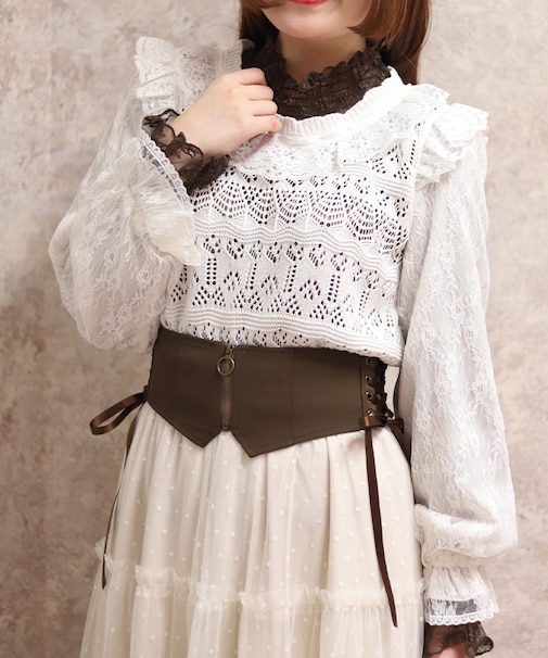 レース編みニット