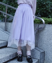 チュールレイヤードスカート
