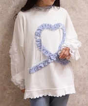 フリルハートロングトレーナー